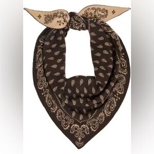 NWT Guest in residence wild rag cashmere bandana Cocoa
